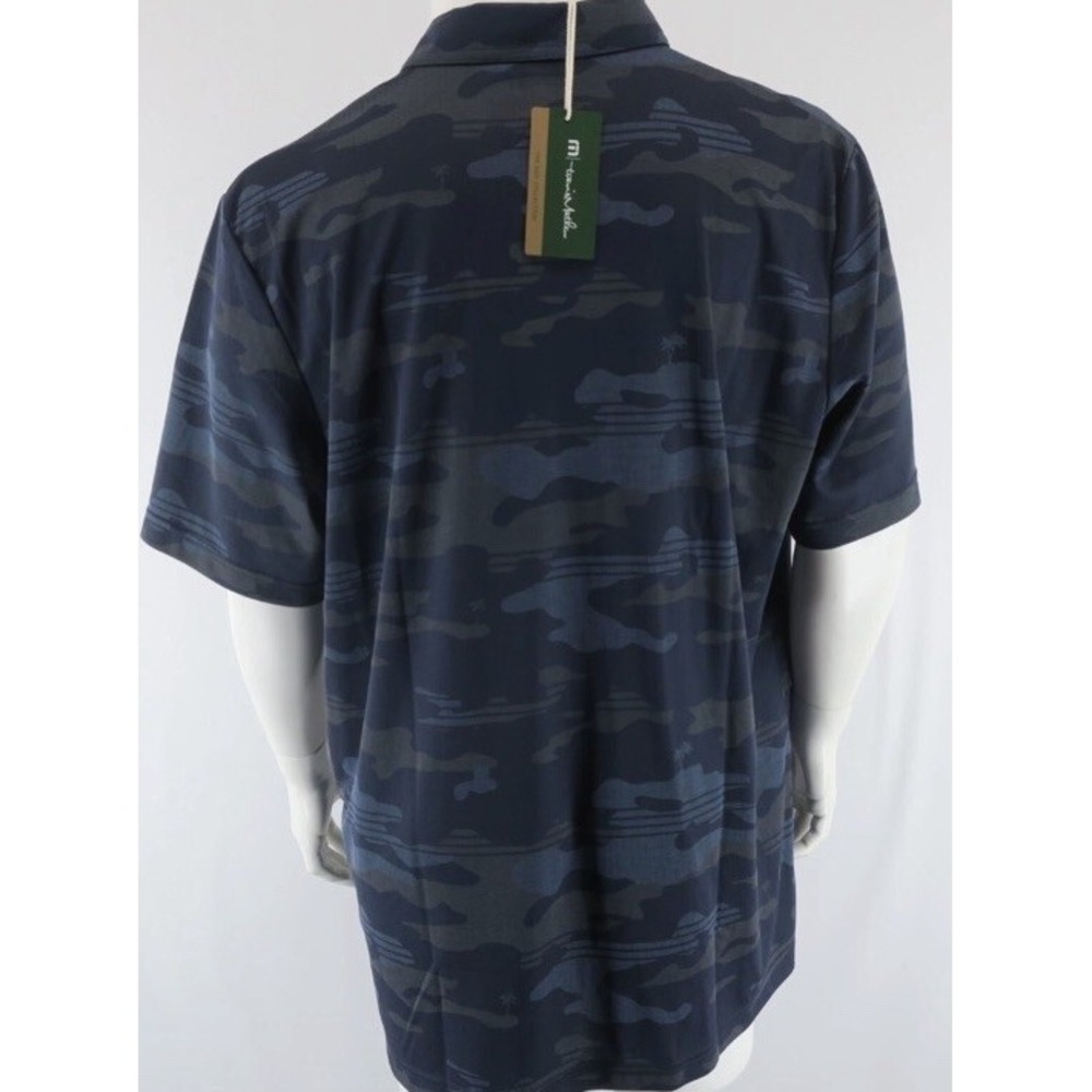 Travis Mathew Camouflage Polo Shirt - Black and Gray - Picture 3 of 5